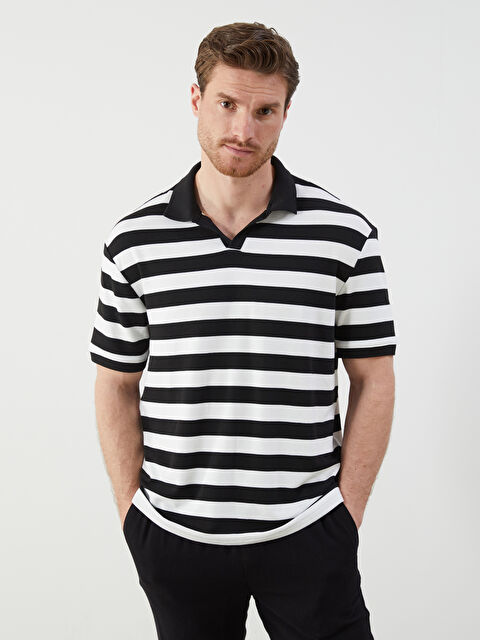 LCW Vision Polo Yaka Çizgili Penye Erkek Tişört - S5PV79Z8-LEG