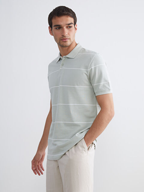 SOUTHBLUE Polo Yaka Çizgili Pike Erkek Tişört - S5PV81Z8-ZPA