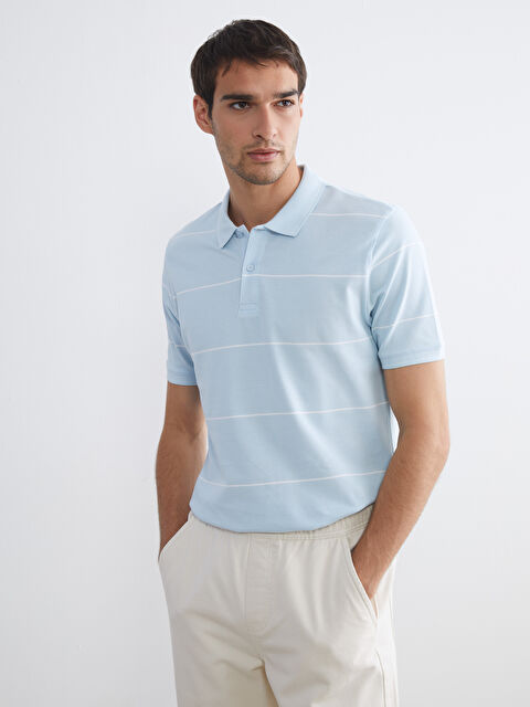 SOUTHBLUE Polo Yaka Çizgili Pike Erkek Tişört - S5PV81Z8-ZPW