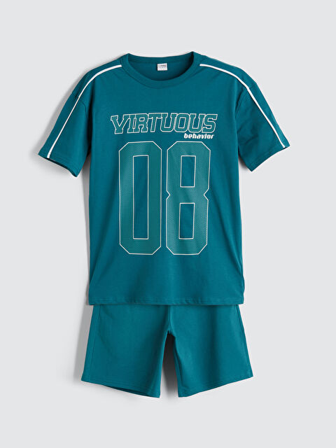 LCW Kids Bisiklet Yaka Erkek Çocuk Tişört ve Şort - S5PY73Z4-GXZ