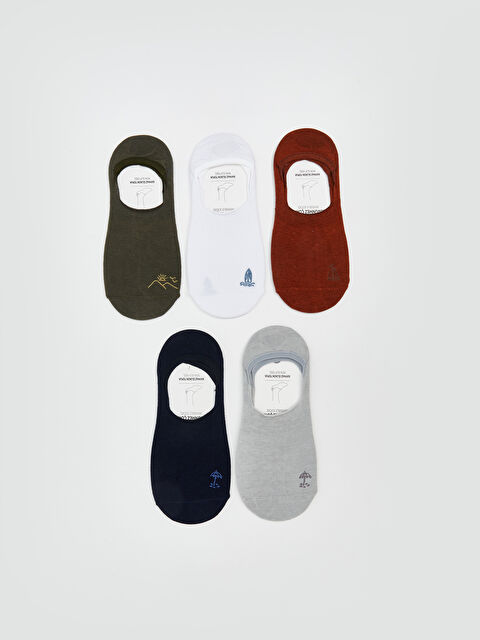 LCW ACCESSORIES Nakışlı Erkek Babet Çorap 5'Li - S5Q036Z8-K00