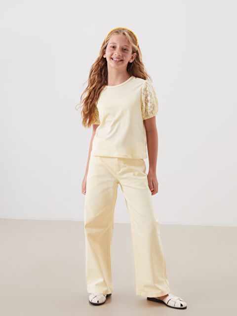 LCW Kids Wideleg Kız Çocuk Pantolon - S5Q084Z4-FQ0