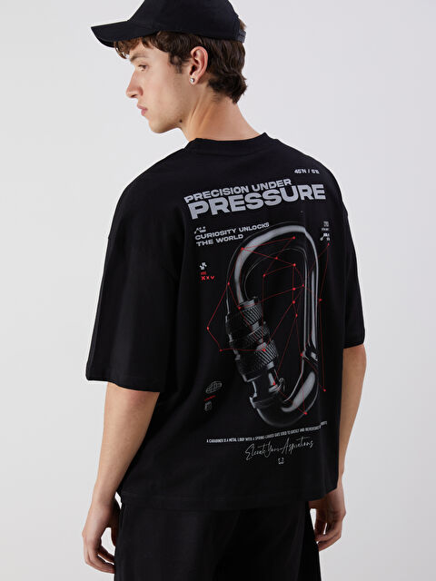 XSIDE Bisiklet Yaka Baskılı Penye Erkek Tişört - S5Q173Z8-CVL