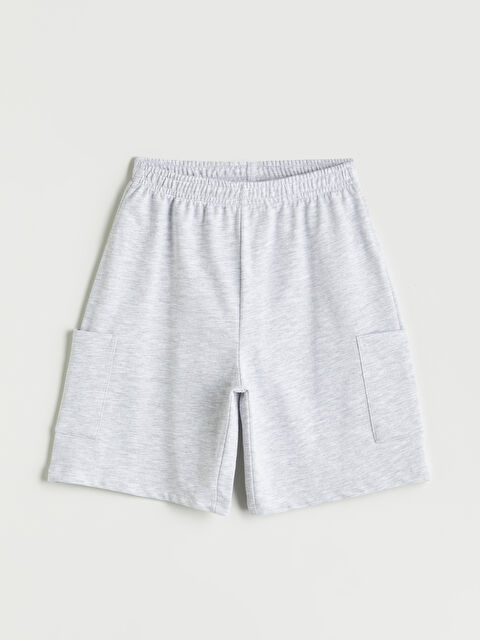 LCW Kids Beli Lastikli Kız Çocuk Kargo Şort - S5Q186Z4-CT3