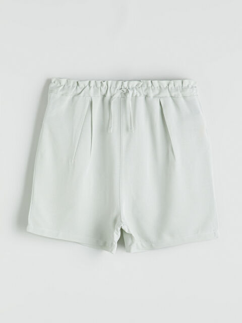 LCW Kids Beli Lastikli Keten Karışımlı Kız Çocuk Şort - S5Q253Z4-G6F