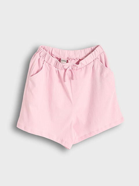 LCW Kids Elasticated Waist Basic Girls' Shorts - S5Q278Z4-FNL