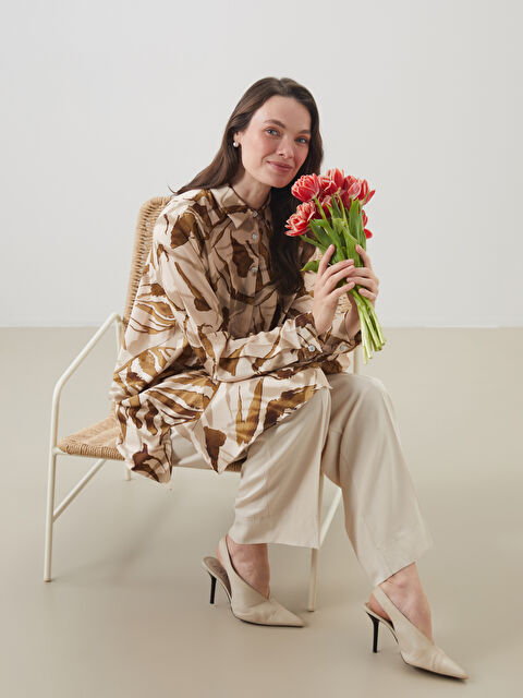 LCW Grace Desenli Kadın Gömlek Tunik - S5Q296Z8-LQB