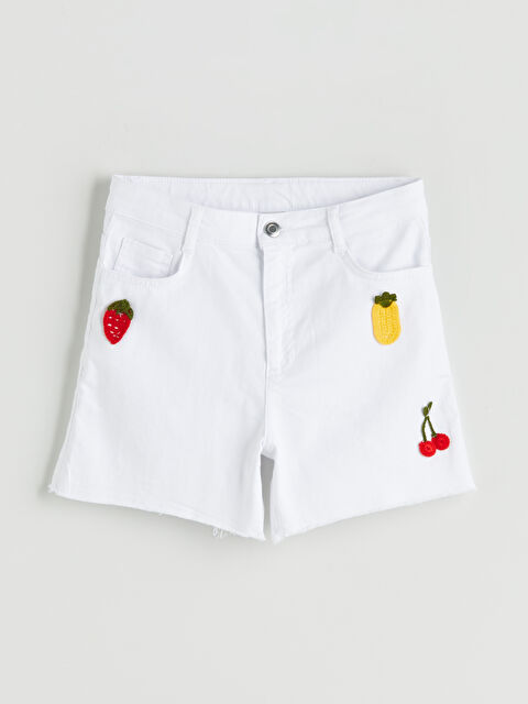 LCW Kids Nakışlı Kız Çocuk Şort - S5Q320Z4-Q6K