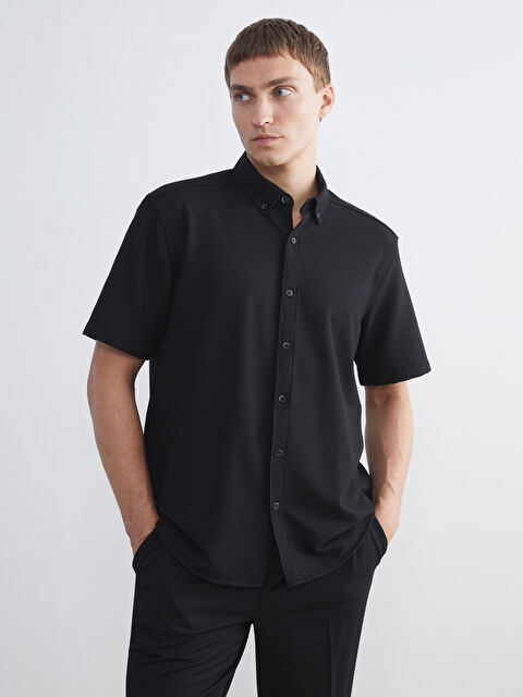 LCW Vision Regular Fit Kısa Kollu Erkek Gömlek - S5Q332Z8-CVL