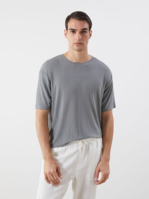 LCW Vision Bisiklet Yaka Erkek Tişört - S5Q341Z8-GCS