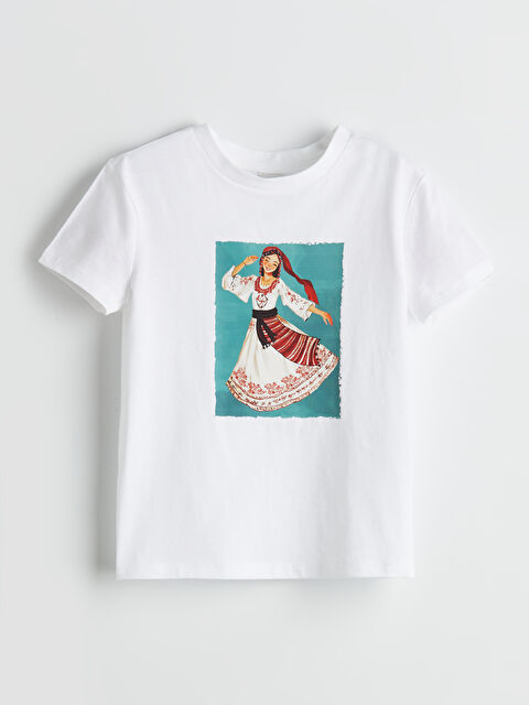 LCW Kids Bisiklet Yaka Kız Çocuk Tişört - S5Q370Z4-FDU