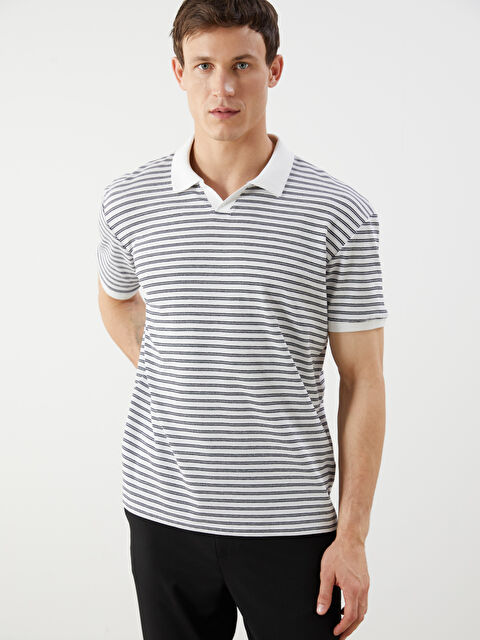 LCW Vision Polo Yaka Çizgili Erkek Tişört - S5Q390Z8-LFC
