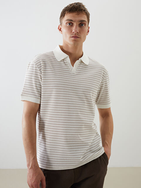 LCW Vision Polo Yaka Çizgili Erkek Tişört - S5Q390Z8-ELZ