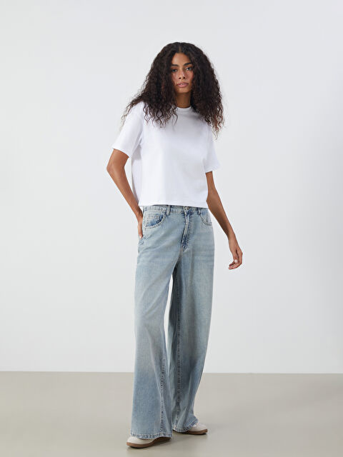 XSIDE Wideleg Kadın Jean Pantolon - S5Q392Z8-DG7