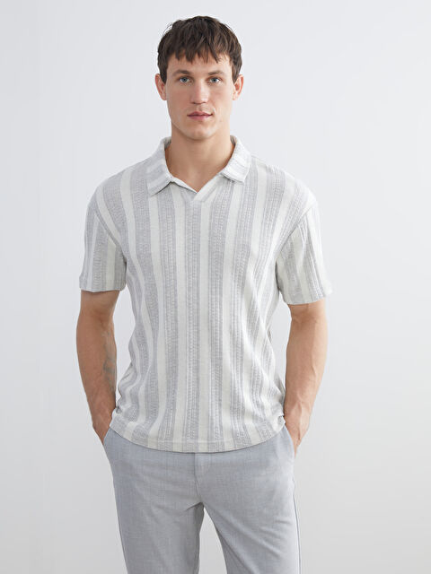 LCW Vision Polo Yaka Çizgili Erkek Tişört - S5Q407Z8-LFC