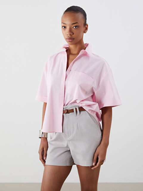 LCW Vision Oversize Poplin Kadın Gömlek - S5Q429Z8-CUK