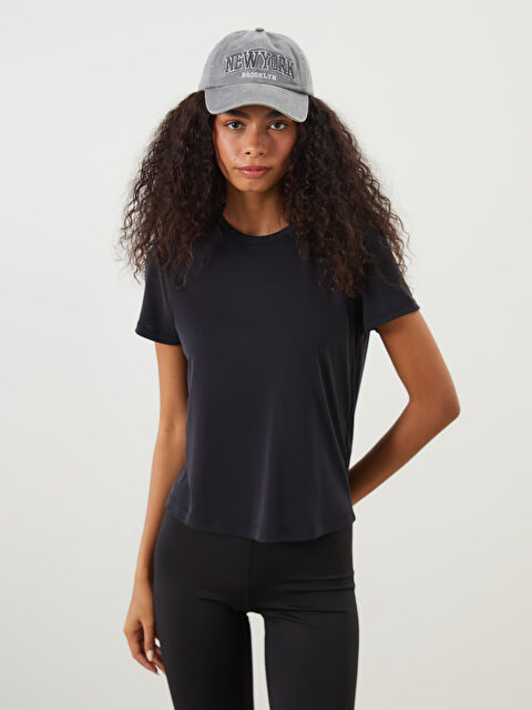 KOOR SPORT Bisiklet Yaka Kadın Spor Tişört - S5Q436Z8-HEG