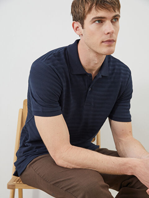 SOUTHBLUE Polo Yaka Çizgili Pike Erkek Tişört - S5Q462Z8-RFH