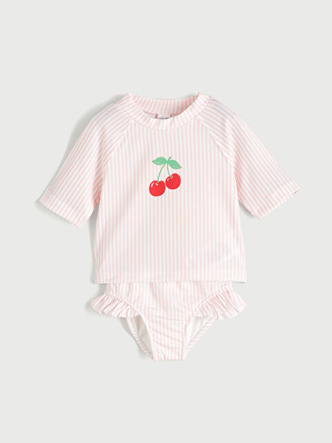 LCW baby Kiraz Baskılı Kız Bebek Mayo - S5Q483Z1-LT4