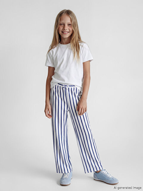 LCW Kids Beli Lastikli Kız Çocuk Pantolon