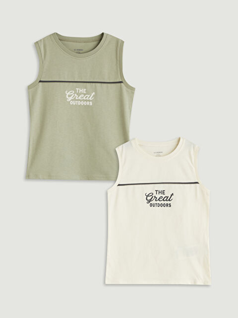 LCW Kids Baskılı Erkek Çocuk Atlet 2'li - S5Q511Z1-QVK