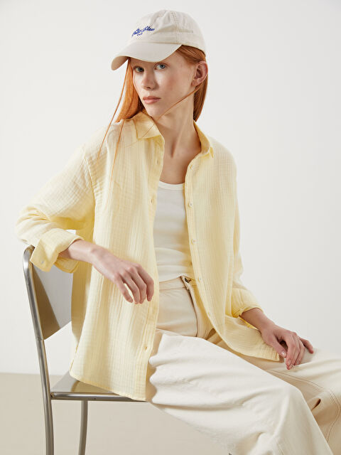 XSIDE Dokulu Müslin Kadın Gömlek - S5Q532Z8-ETY