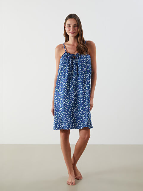 LCW DREAM V Yaka Çiçekli Askılı Kadın Gecelik - S5Q614Z8-LSJ