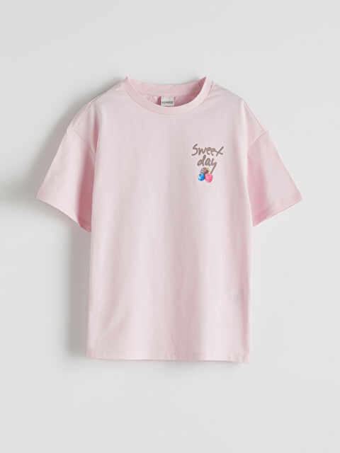 LCW Kids Crew Neck Girls' T-Shirt - S5Q619Z4-FTE