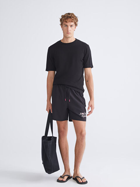 LCW SWIMWEAR Kısa Boy Squid Game Baskılı Erkek Deniz Şortu - S5Q649Z8-HEG