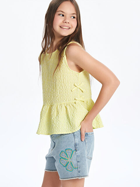 LCW Kids Bisiklet Yaka Fiyonk Detaylı Kız Çocuk Bluz - S5Q700Z4-LQ2