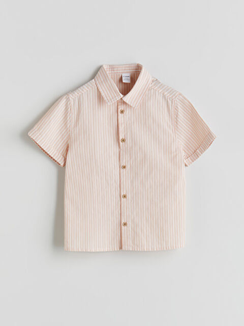 LCW baby Kısa Kollu Çizgili Erkek Çocuk Gömlek - S5Q702Z1-LHJ