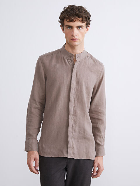 SOUTHBLUE Regular Fit Uzun Kollu %100 Keten Erkek Gömlek - S5Q715Z8-YHF