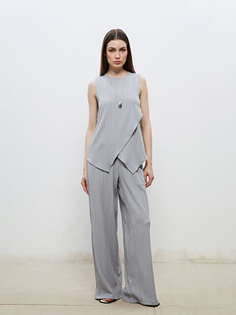 Soulife Beli Lastikli Keten Karışımlı Kadın Pantolon - S5Q726Z8-CUZ