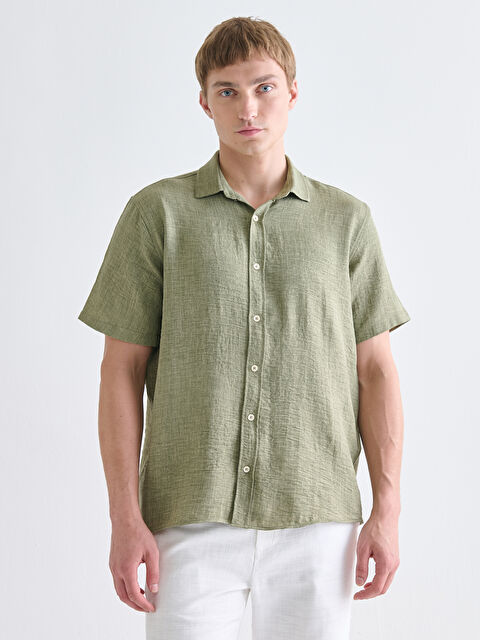 LCW Vision Regular Fit Kısa Kollu Erkek Gömlek - S5Q750Z8-S3L