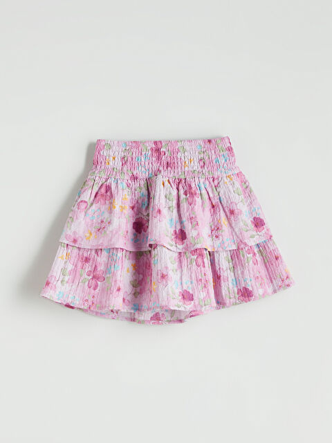 LCW Kids Beli Gipeli Kız Çocuk Çiçek Desenli Etek - S5Q762Z1-LTH