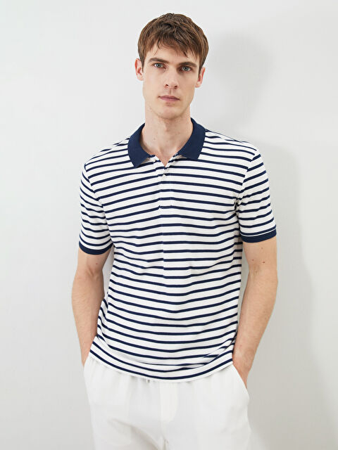 SOUTHBLUE Polo Yaka Çizgili Pike Erkek Tişört - S5Q764Z8-R9J