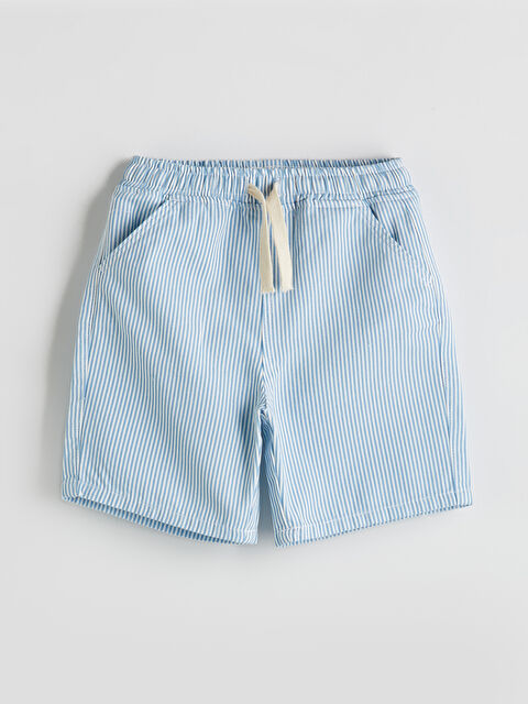 LCW Kids Beli Lastikli Çizgili Erkek Çocuk Şort - S5Q783Z1-LFC