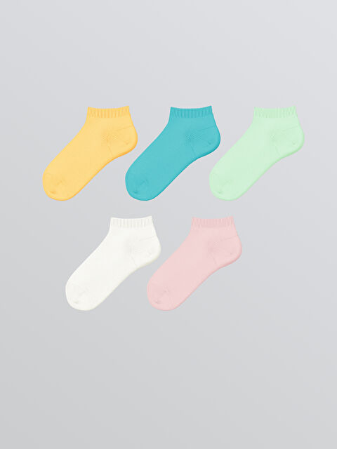 LCW Kids Basic Kız Çocuk Patik Çorap 5'li - S5Q814Z4-J3N
