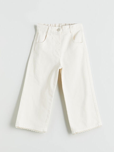 LCW Kids Beli Lastikli Basic Kız Çocuk Pantolon - S5Q858Z1-DEE