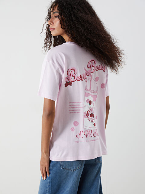 XSIDE Crew Neck Smiley World Printed Women's T-Shirt - S5Q870Z8-QWM