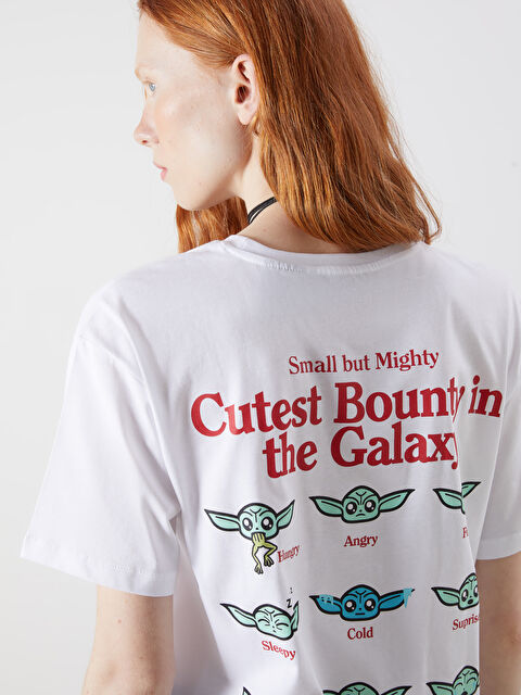 XSIDE Bisiklet Yaka The Mandalorian Baskılı Kadın Tişört - S5Q902Z8-Q6K