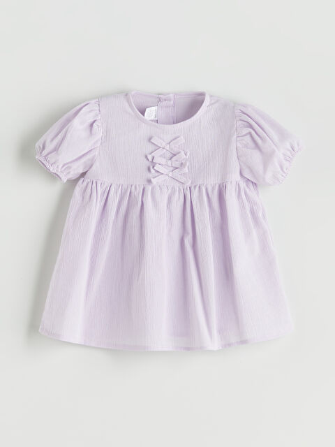 LCW baby Kurdele Detaylı Pamuklu Kız Bebek Elbise - S5QA28Z1-G7R