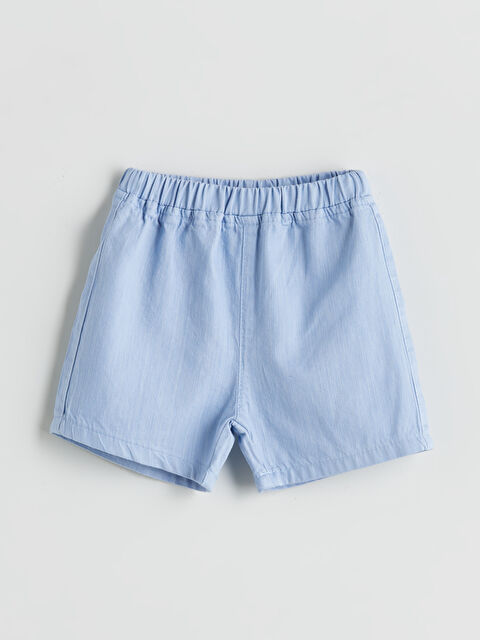 LCW baby Beli Lastikli Erkek Bebek Jean Şort - S5QA72Z1-349