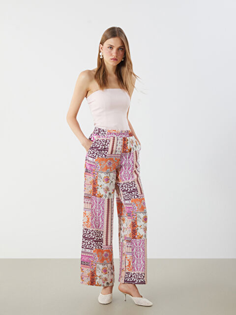 LCW Vision Desenli Modal Karışımlı Kadın Pantolon - S5QA92Z8-LT4