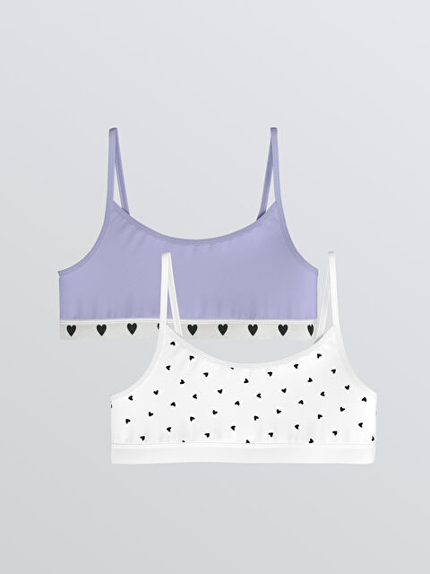 LCW Kids Kalp Baskılı Kız Çocuk Büstiyer 2'li