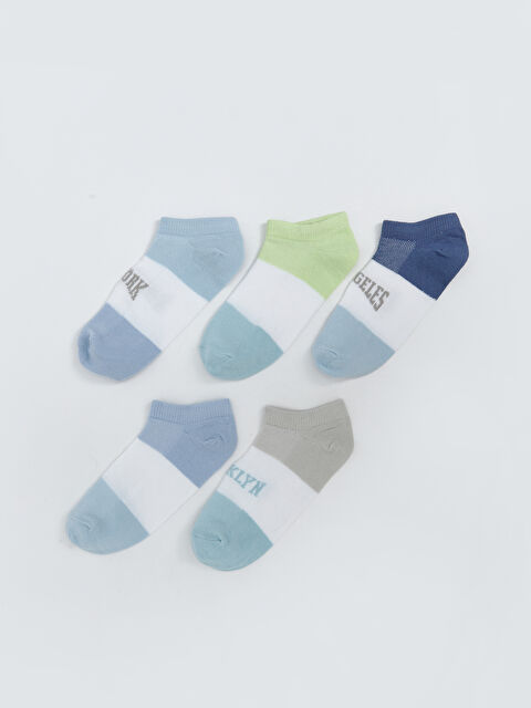 LCW Kids Desenli Erkek Çocuk Patik Çorap 5'li - S5QB24Z4-K00