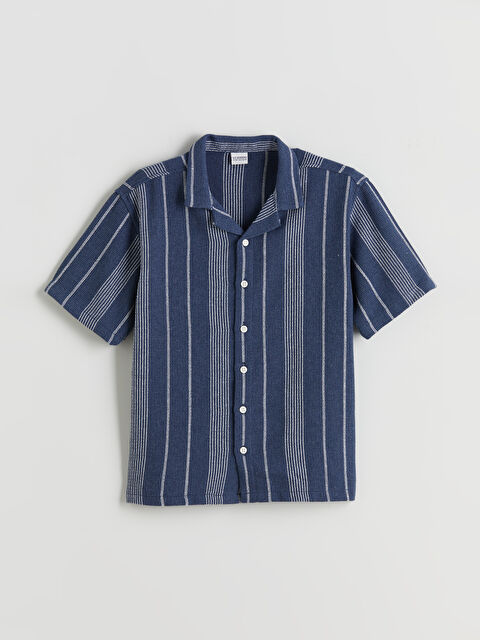 LCW Kids Çizgili Kısa Kollu Erkek Çocuk Gömlek - S5QB25Z4-LGB