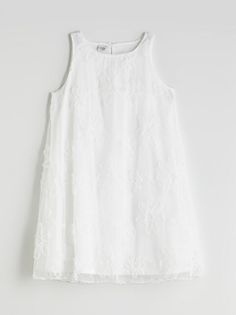 LCW Kids Bisiklet Yaka Çiçekli Kız Çocuk Elbise - S5QB76Z4-FDU