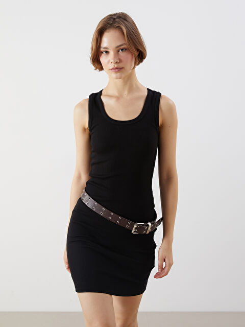 XSIDE U Yaka Bodycon Elbise - S5QC32Z8-CVL