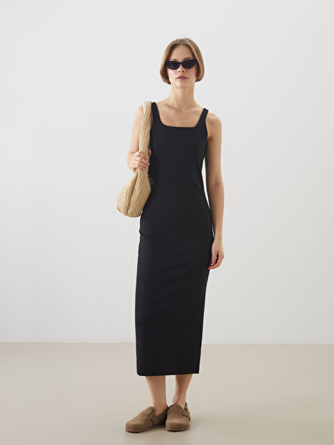 XSIDE U Yaka Bodycon Elbise - S5QC33Z8-CVL